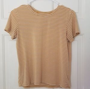 Yellow and White striped tee